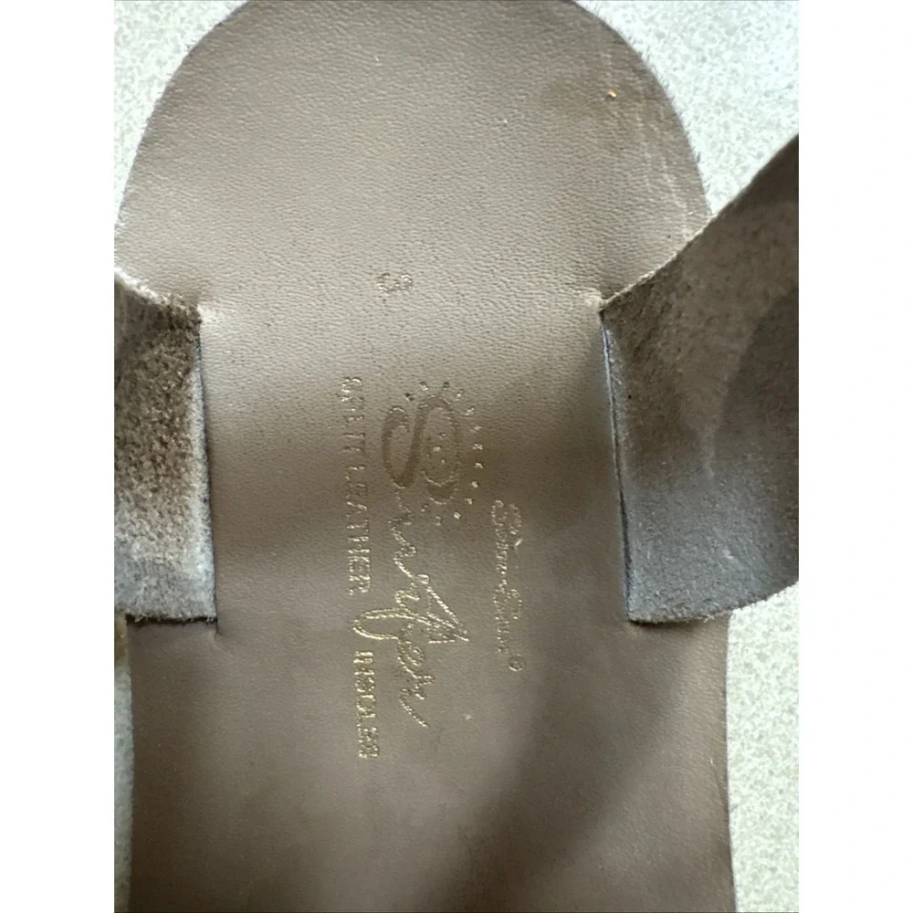 Saltwater Sun San Surfer Sandals Size 3 Girls‎ Rose Gold Summer
